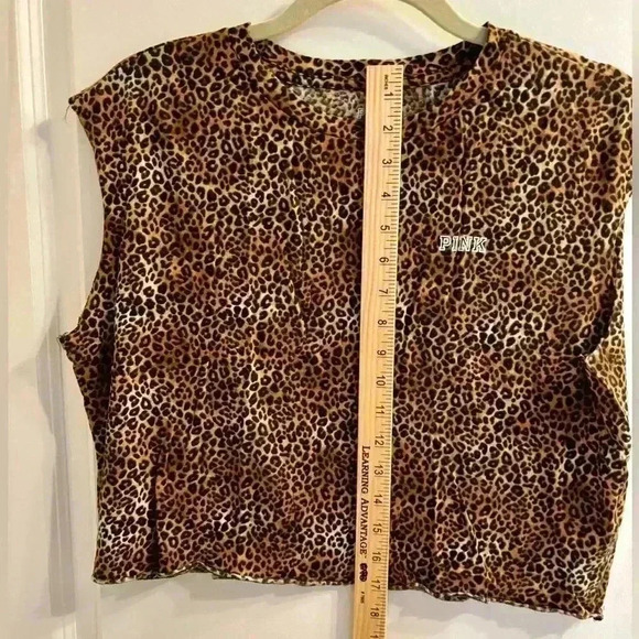 Victoria’s Secret PINK Leopard Print Sleeveless Crop Top Women’s Size XS - Picture 3 of 6